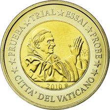 Vatikan, Medaille, 2 E, Essai-Trial Benoit XVI, 2010, STGL, Bi-Metallic