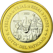 Vaticano, medaglia, 1 E, Essai-Trial Benoit XVI, 2012, FDC, Bi-metallico