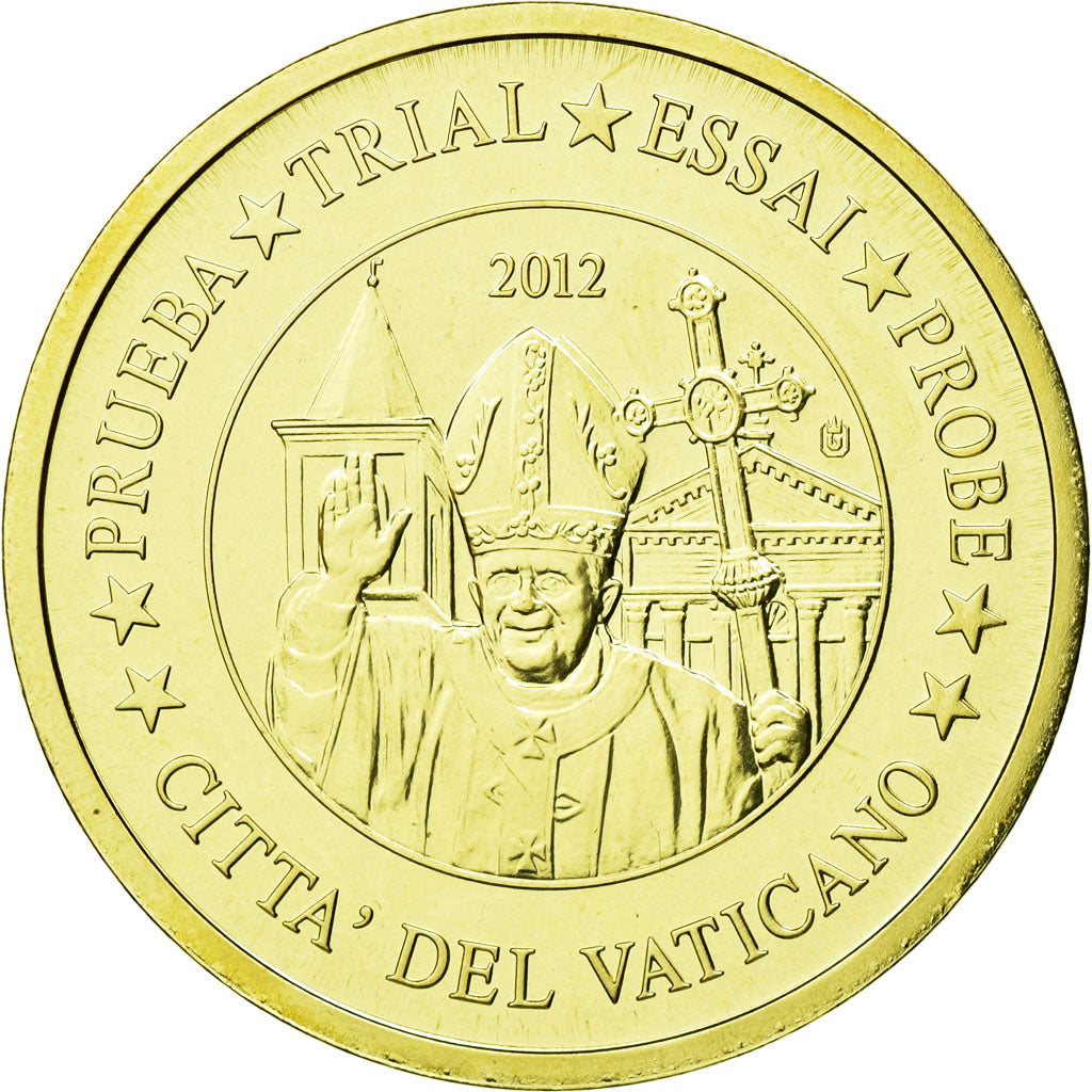 Vatican, Medal, 50 C, Essai-Trial Benoit XVI, 2012, MS(65-70), Copper-Nickel