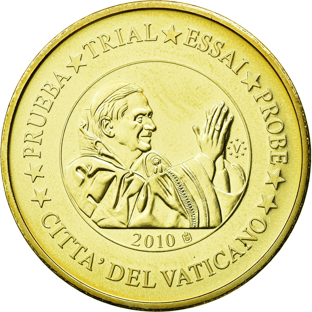 Vatican, Medal, 50 C, Essai-Trial Benoit XVI, 2010, MS(65-70), Copper-Nickel