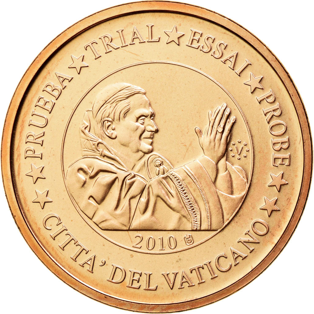 Vatican, Medal, 2 C, Essai-Trial Benoit XVI, 2010, MS(65-70), Copper