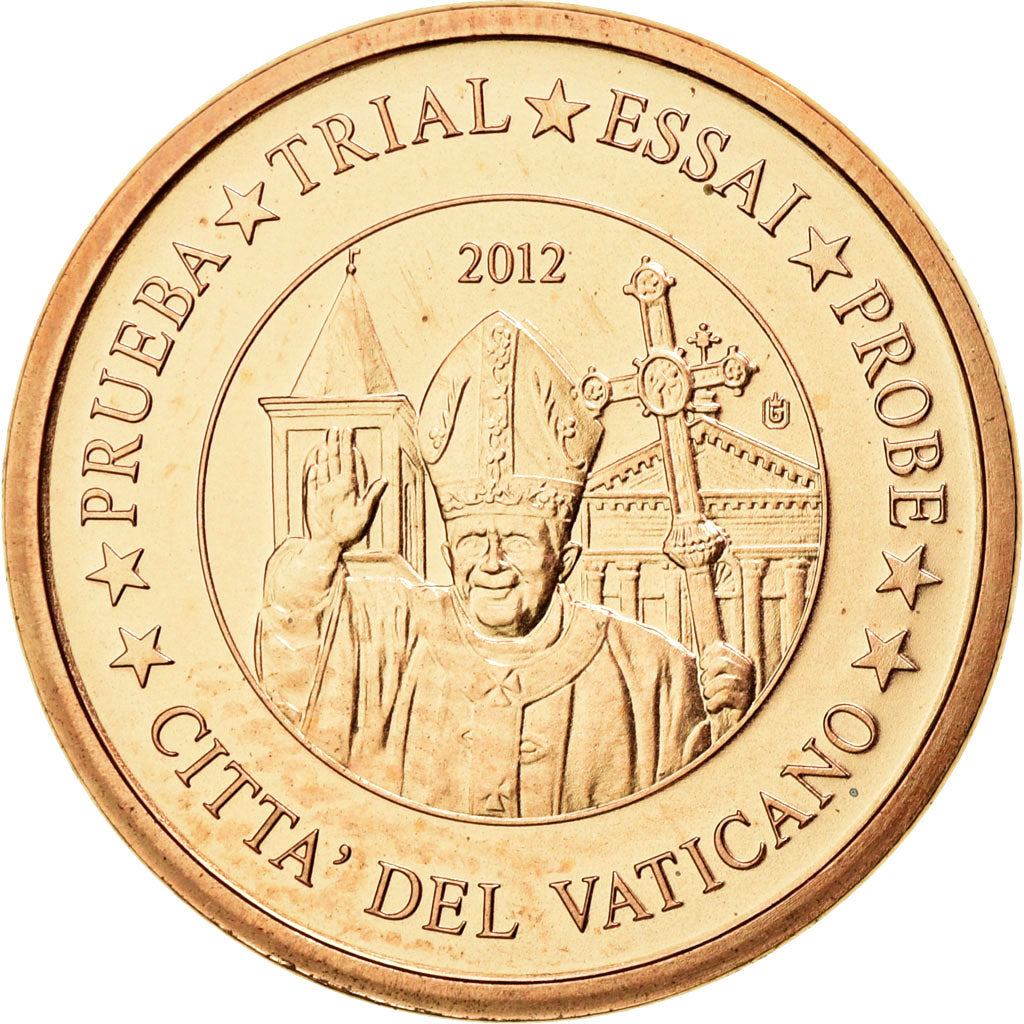 Vatican, Medal, 1 C, Essai-Trial Benoit XVI, 2012, MS(65-70), Copper