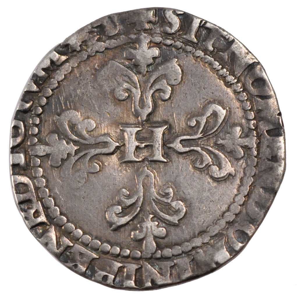 FRANCE, 1/2 Franc, 1582, VG(8-10), Silver, Duplessy #1131, 11.51