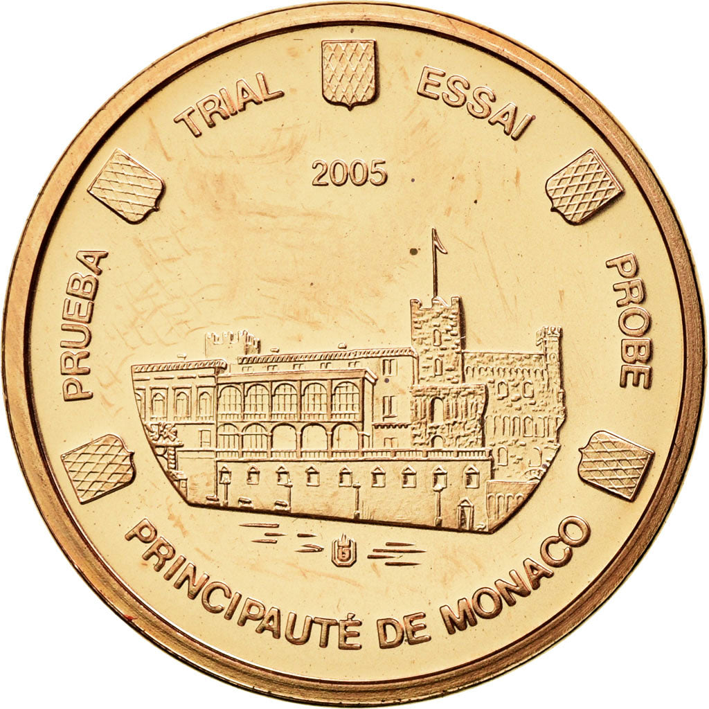 Mónaco, Medal, Essai 1 cent, 2005, MS(65-70), Cobre