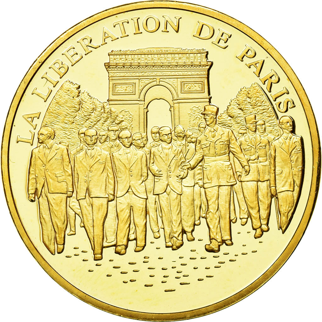 Francia, medaglia, Libération de Paris, 25 août 1944, FDC, Rame dorato