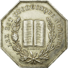 France, Jeton, Notaires de l'Arrondissement de Dieppe, 1852, Caqué, TTB+
