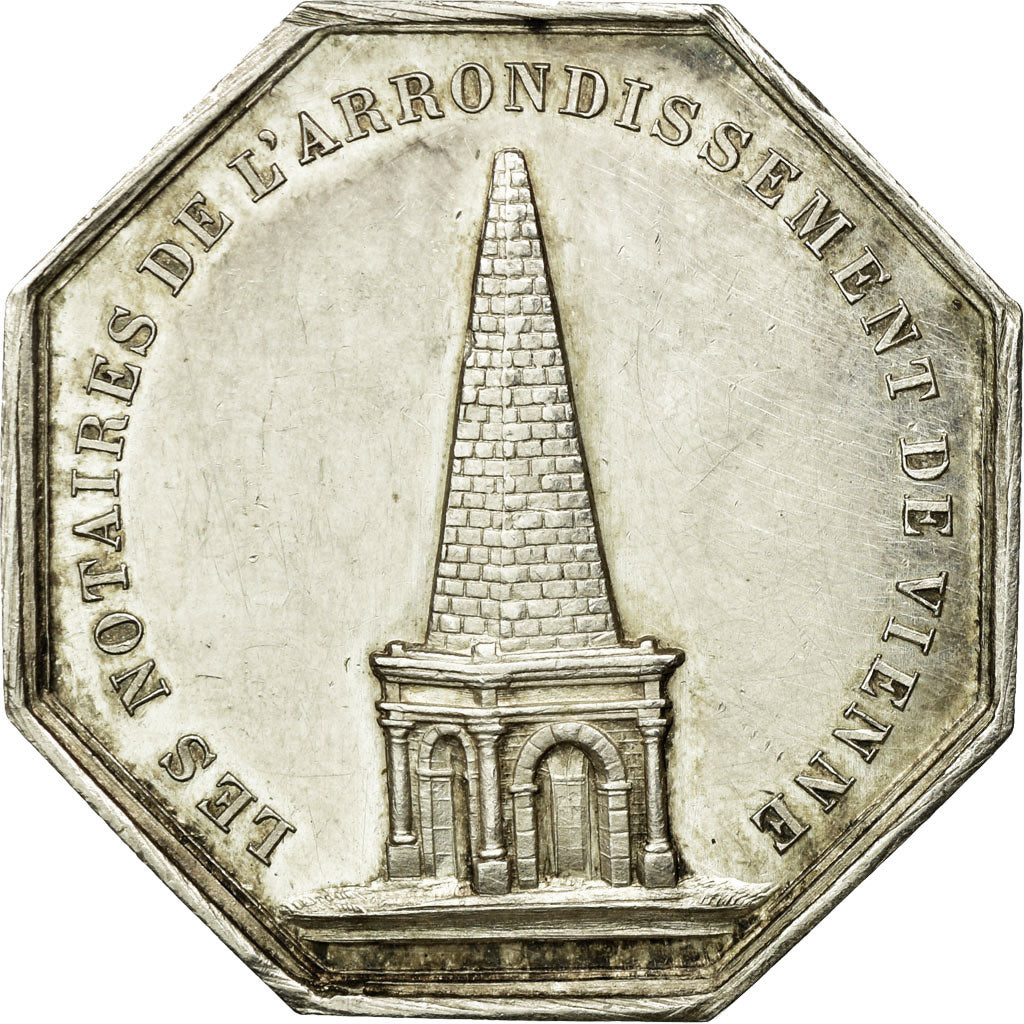 França, Token, Notaires de l'Arrondissement de Vienne, 1837, Durand, AU(55-58)