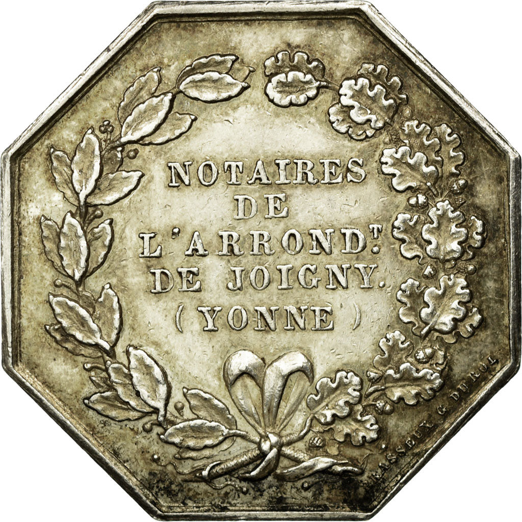 Francia, Token, Notaires de l'Arrondissement de Joigny, Yonne, Brasseux, SPL-