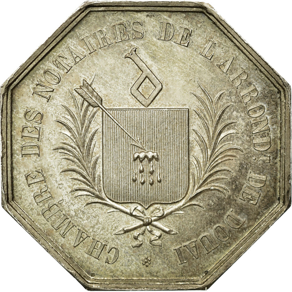 France, Jeton, Notaires de l'Arrondissement de Douai, Tribout, SUP+, Argent