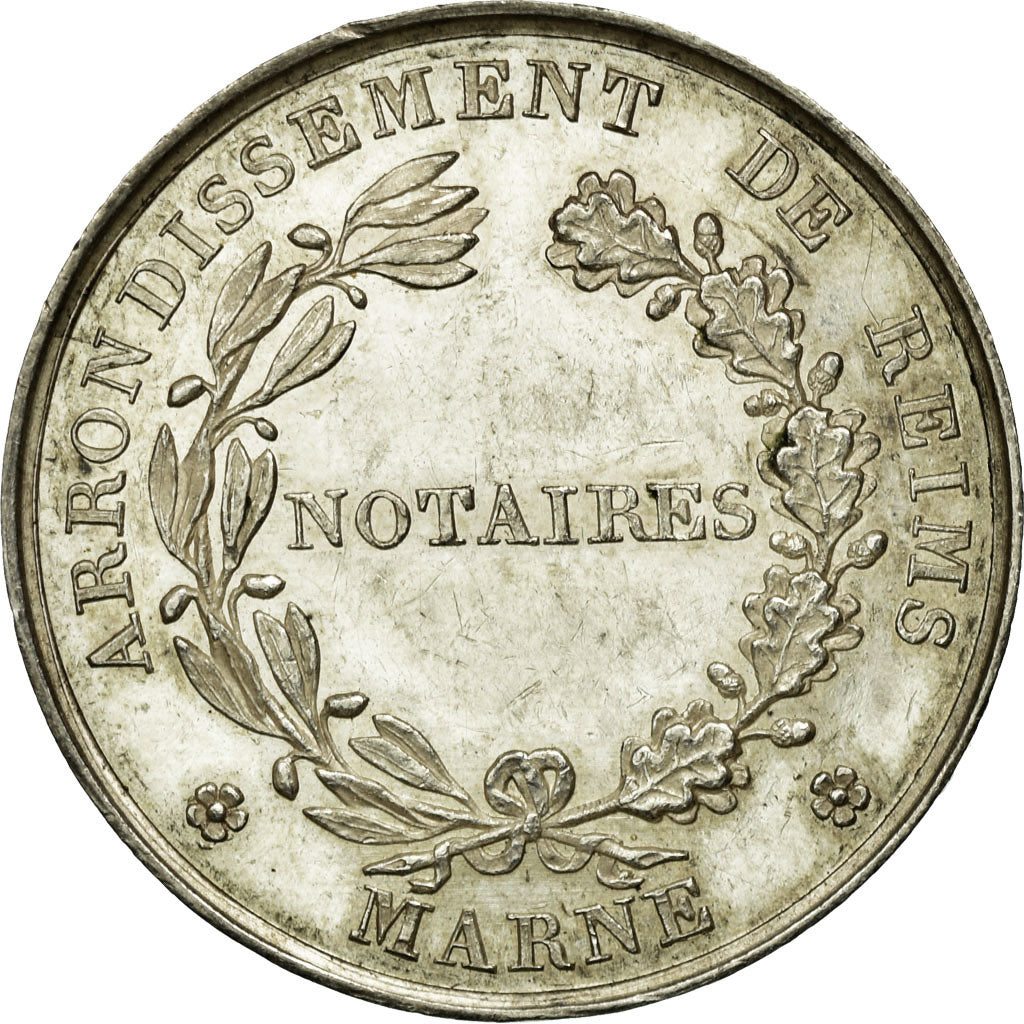 France, Token, Notaires de l'Arrondissement de Reims, Marne, 1824, Tiolier