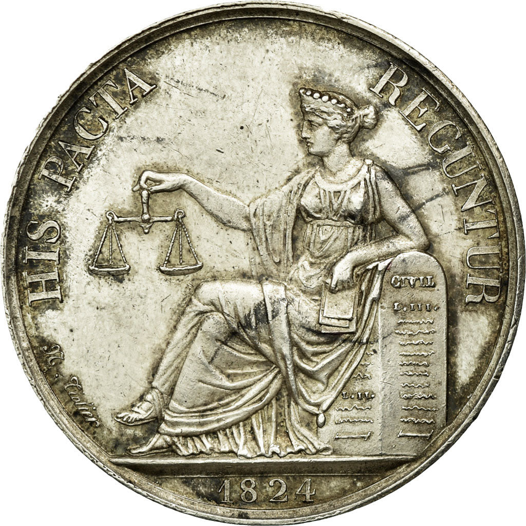 France, Token, Notaires de l'Arrondissement de Reims, Marne, 1824, Tiolier