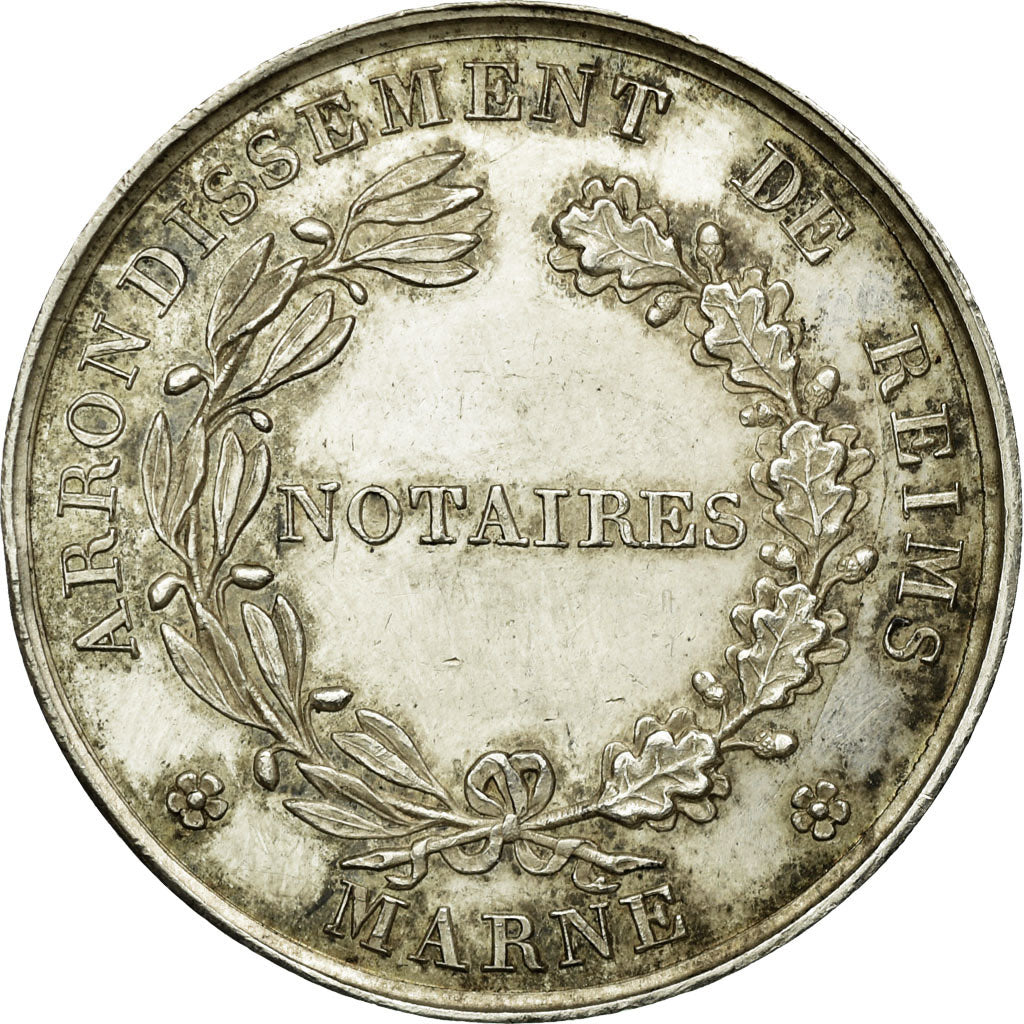 France, Token, Notaires de l'Arrondissement de Reims, Marne, 1824, Tiolier