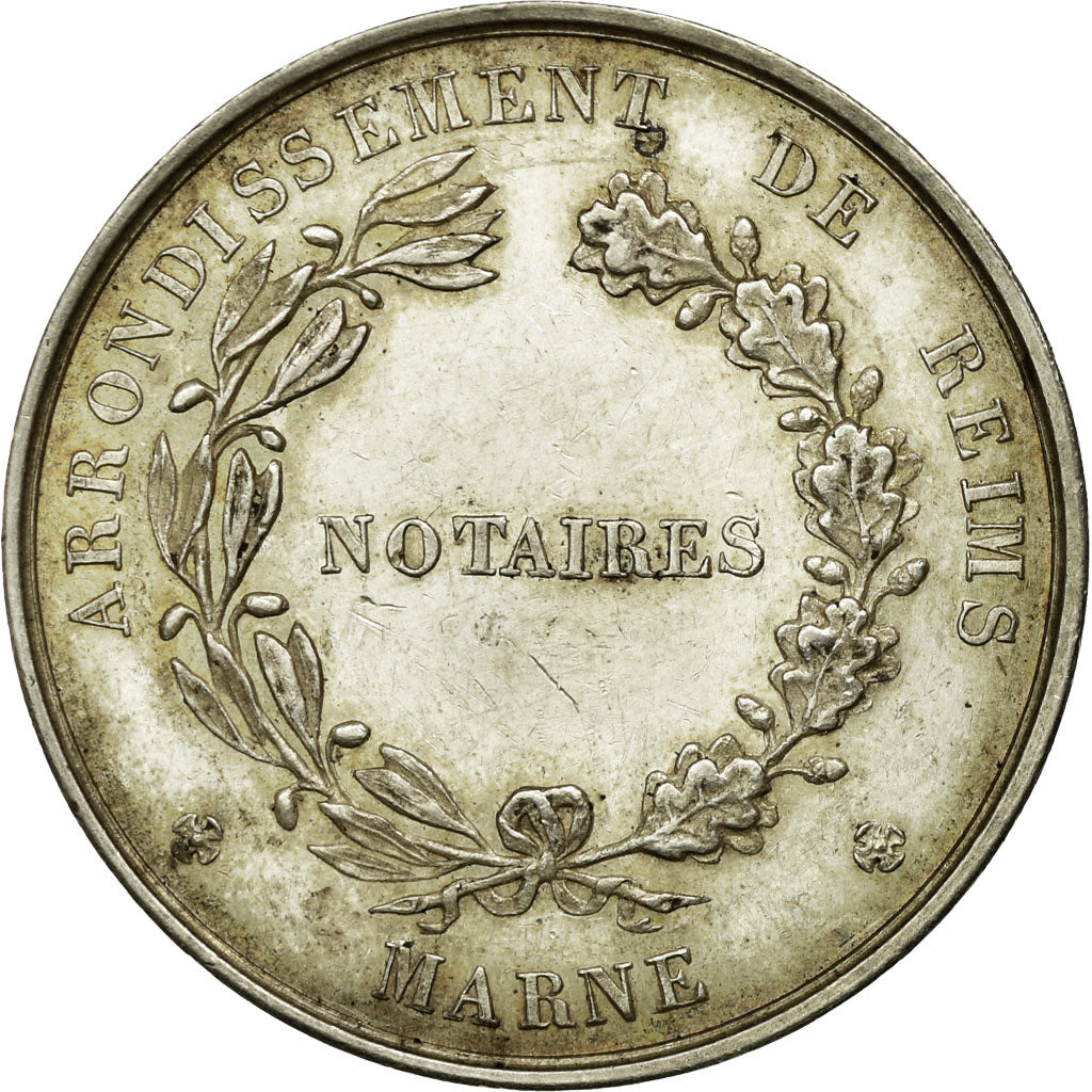 France, Token, Notaires de l'Arrondissement de Reims, Marne, 1824, Tiolier