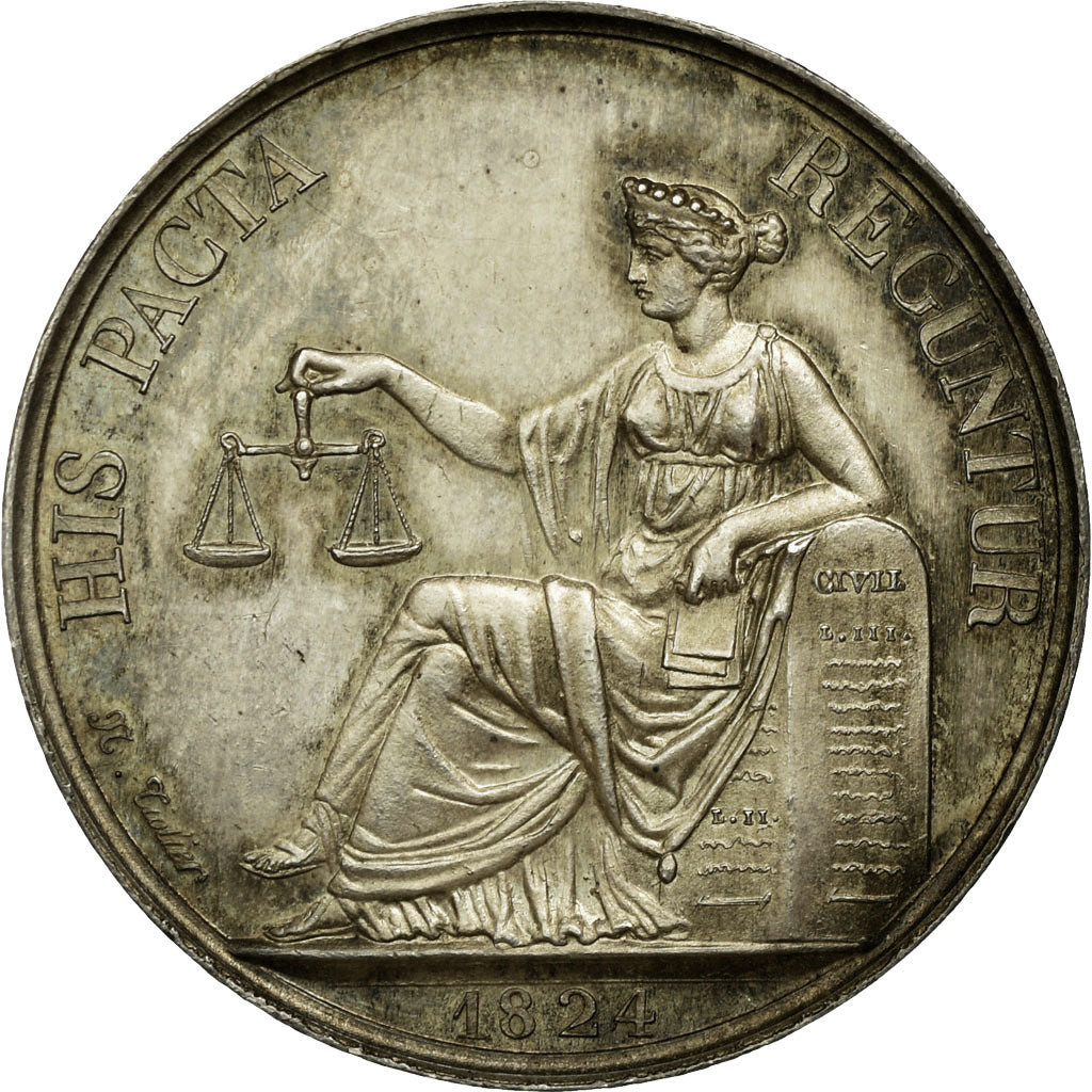 France, Token, Notaires de l'Arrondissement de Reims, Marne, 1824, Tiolier
