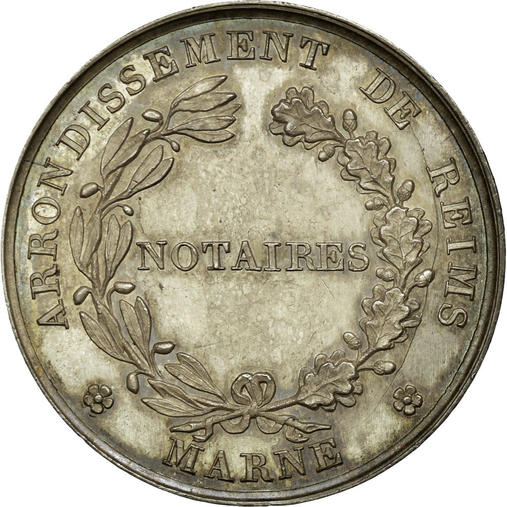 France, Token, Notaires de l'Arrondissement de Reims, Marne, 1824, Tiolier