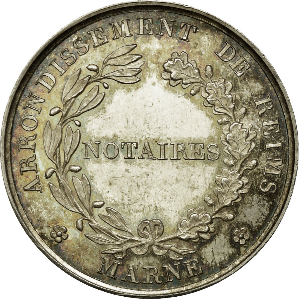 France, Token, Notaires de l'Arrondissement de Reims, Marne, 1824, Tiolier