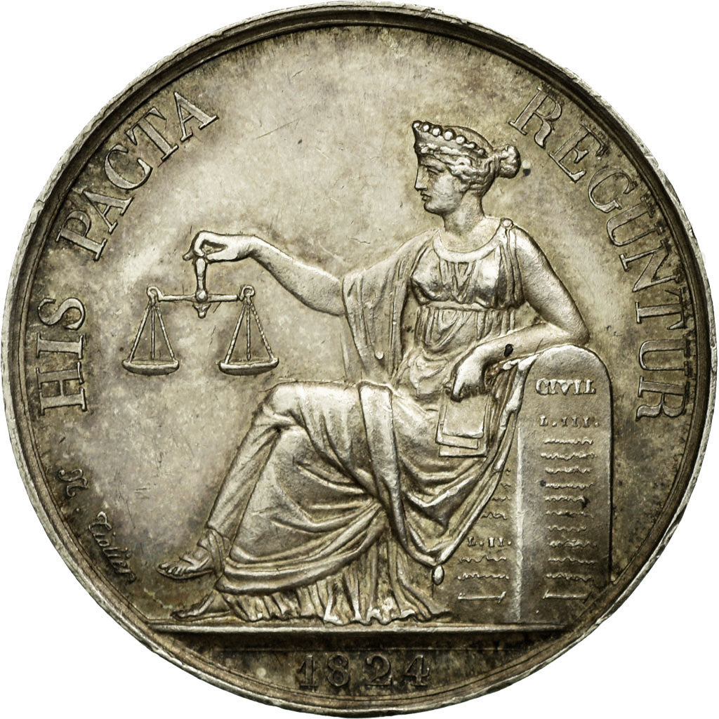 France, Token, Notaires de l'Arrondissement de Reims, Marne, 1824, Tiolier