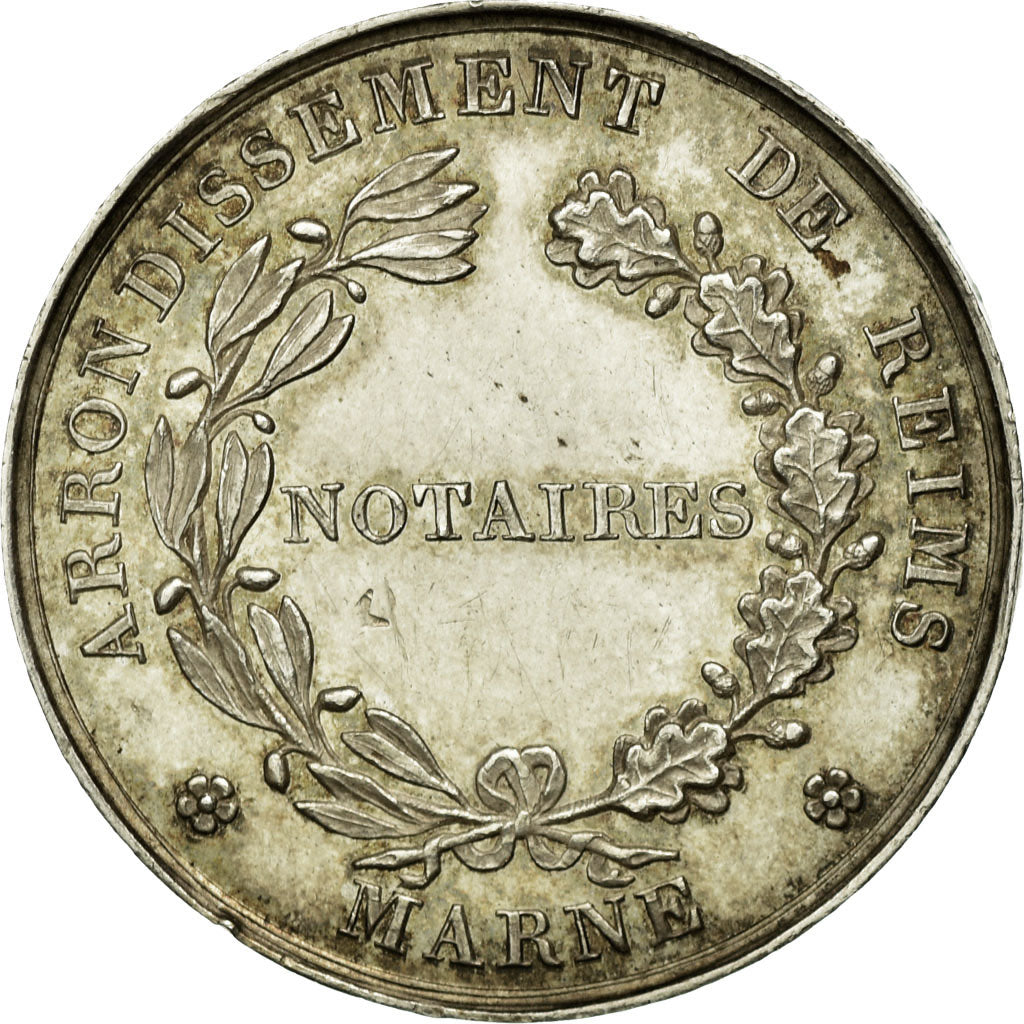 France, Token, Notaires de l'Arrondissement de Reims, Marne, 1824, Tiolier