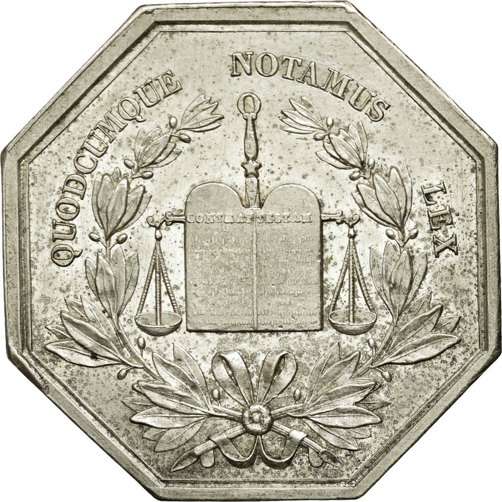 Francia, Token, Notaires de l'Arrondissement d'Abbeville, Caqué, SPL-, Argento