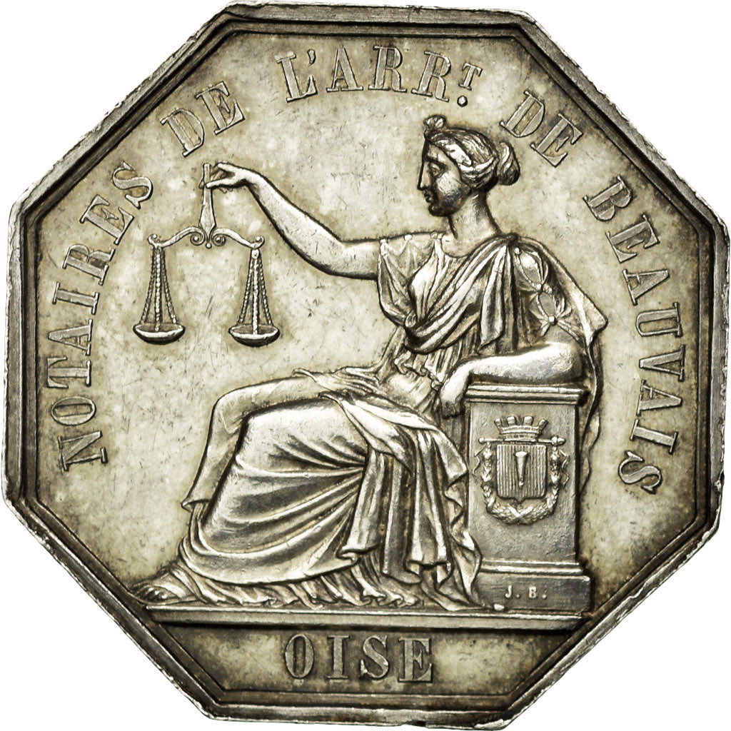 France, Token, Notaires de l'Arrondissement de Beauvais, Oise, Bessaignet