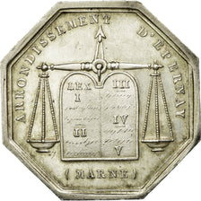 France, Jeton, Notaires de l'Arrondissement d'Epernay, Marne, SUP, Argent