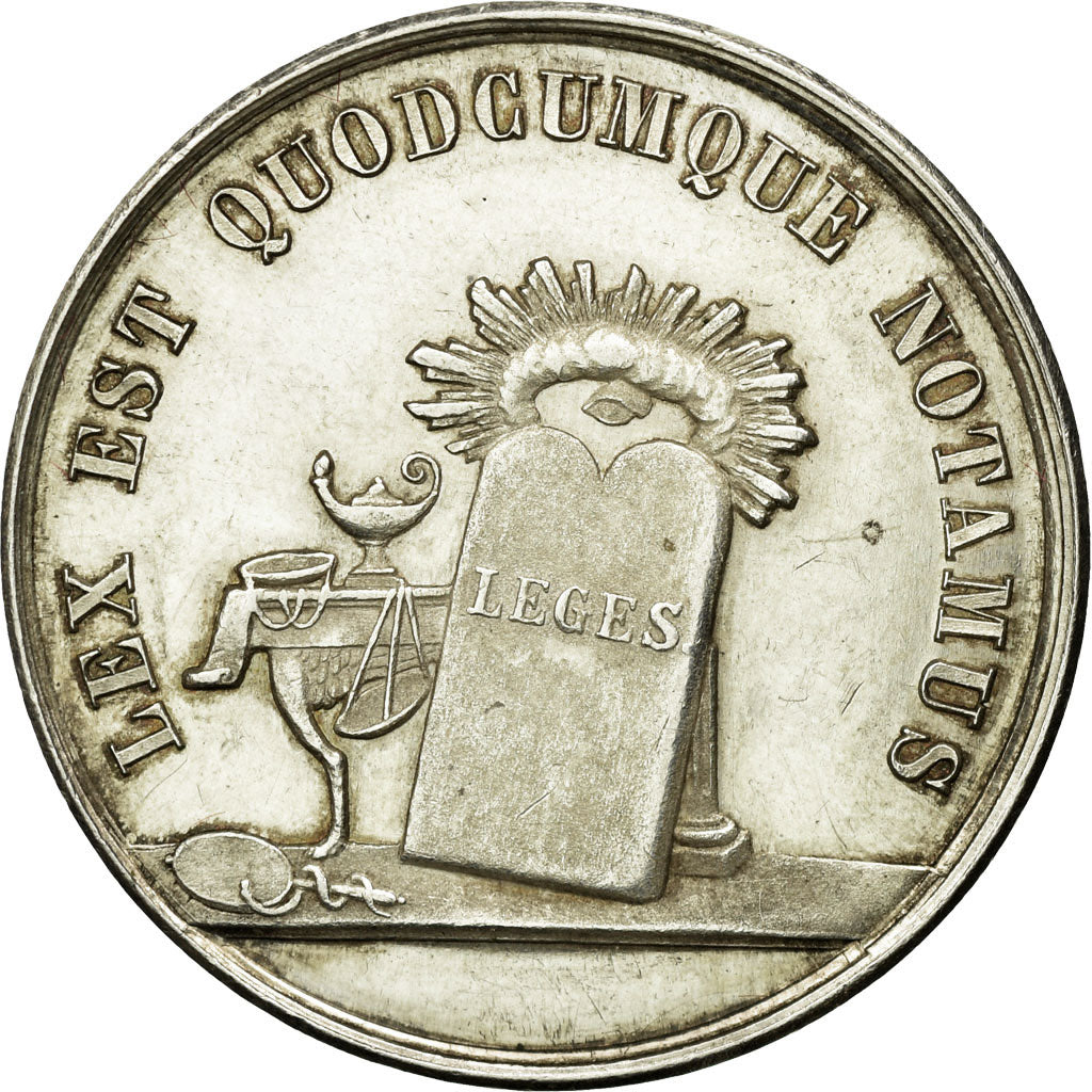 France, Token, Notaires de Laon, MS(60-62), Silver, Lerouge:158
