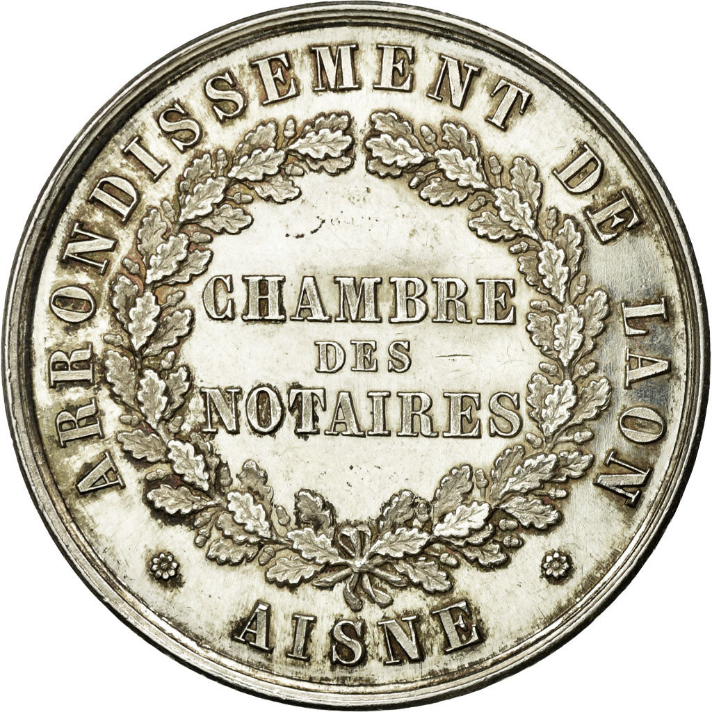 France, Token, Notaires de Laon, MS(60-62), Silver, Lerouge:158