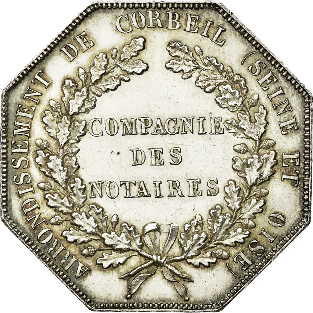 France, Jeton, Notaires de l'Arrondissement de Corbeil, Seine et Oise, Rogat
