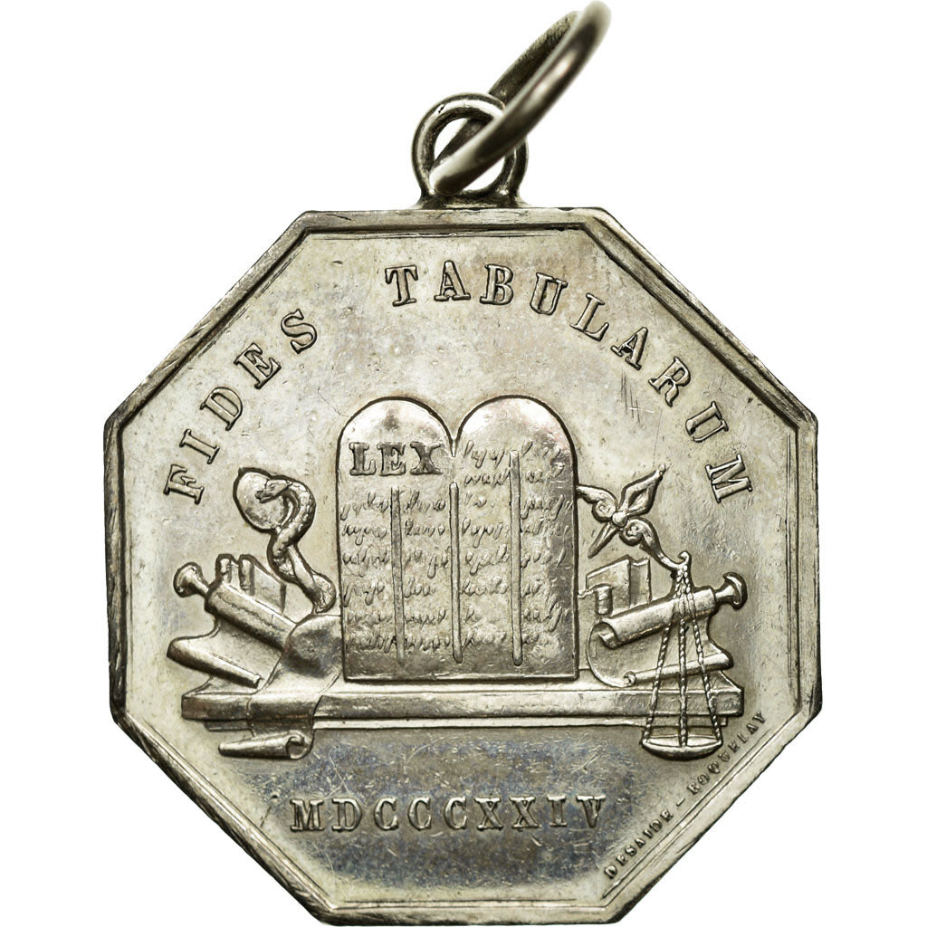 Frankrijk, Token, Notaires de l'Arrondissement de Clermont, Oise, 1824, Desaide