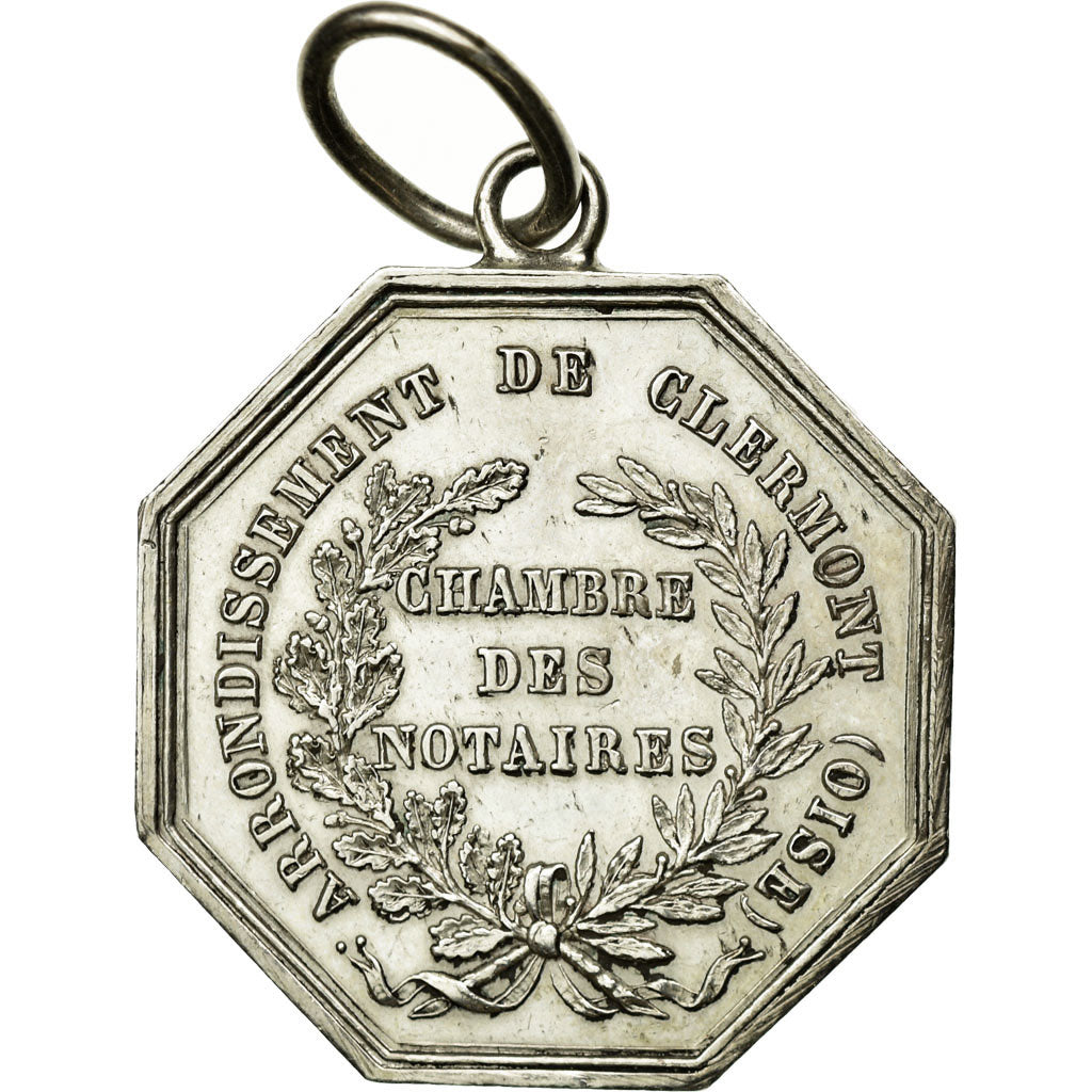 Frankrijk, Token, Notaires de l'Arrondissement de Clermont, Oise, 1824, Desaide