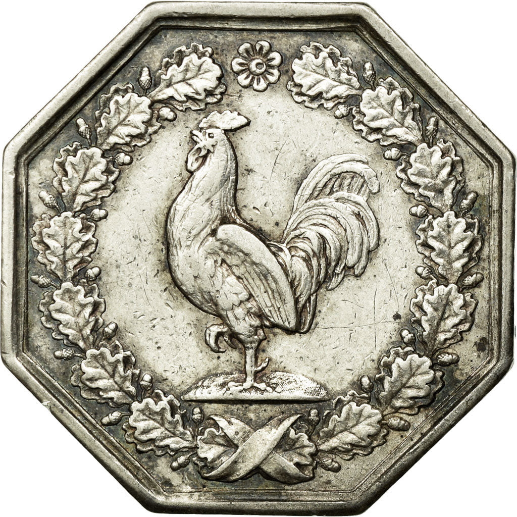Frankrijk, Token, Notaires de l'Arrondissement d'Amiens, 1831, ZF+, Zilver