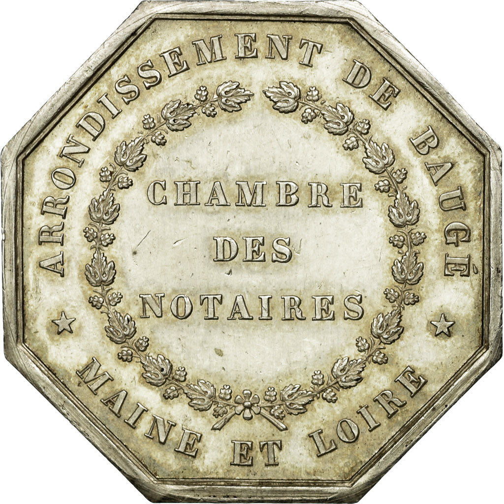 Francia, Token, Notaires de Baugé, Maine et Loire, Borrel.A, EBC, Plata