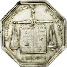 Frankreich, Token, Notaires de l'Arrondissement d'Epernay, Marne, VZ, Silber