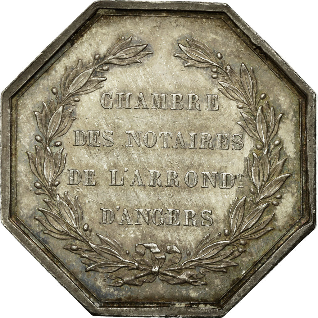 France, Token, Notaires de l'Arrondissement d'Angers, AU(55-58), Silver
