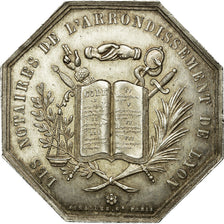 Francia, Token, Notaires de l'Arrondissement de Lyon, 1883, Schaller, SPL-