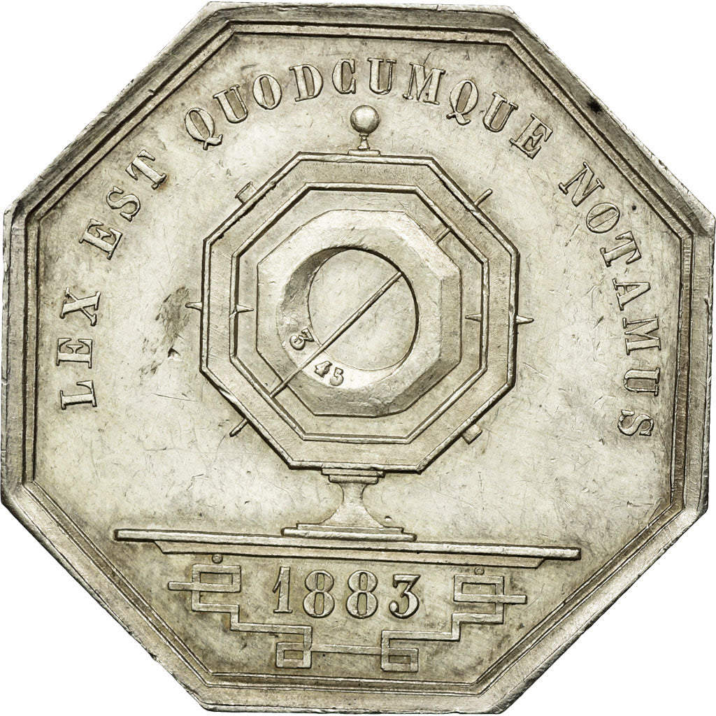 Francia, Token, Notaires de l'Arrondissement de Lyon, 1883, Schaller, SPL-