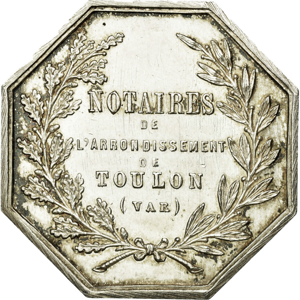 France, Jeton, Notaires de l'Arrondissement de Toulon, SUP+, Argent, Lerouge:399