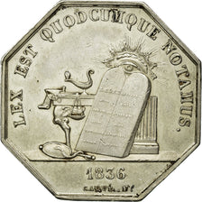 France, Token, Notaires de l'Arrondissement de Vervins, 1836, Caqué, AU(55-58)