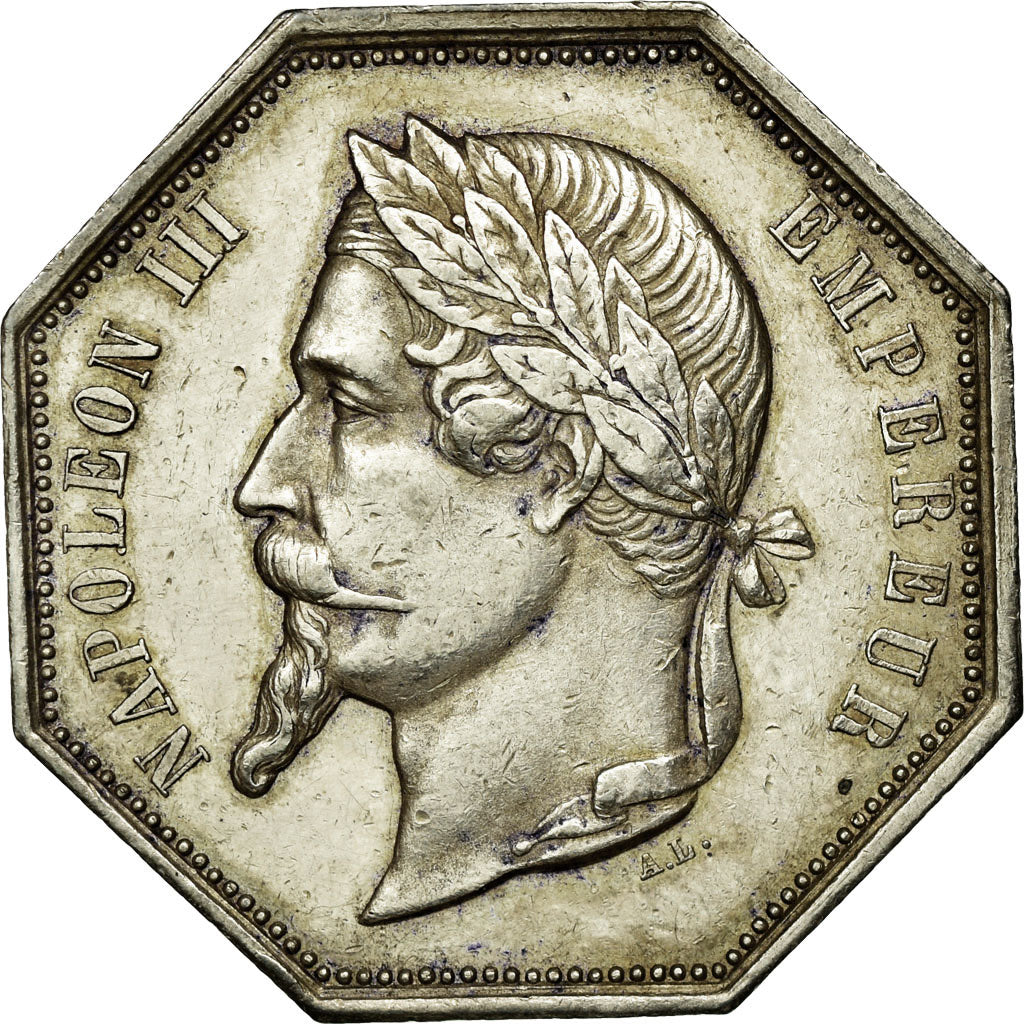 France, Token, Napoléon III, Notaires de l'Arrondissement de Rouen, 1862