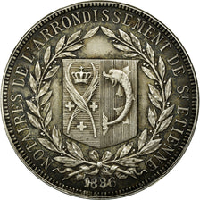 France, Jeton, Notaires de l'Arrondissement de Saint-Etienne, 1886, SUP+
