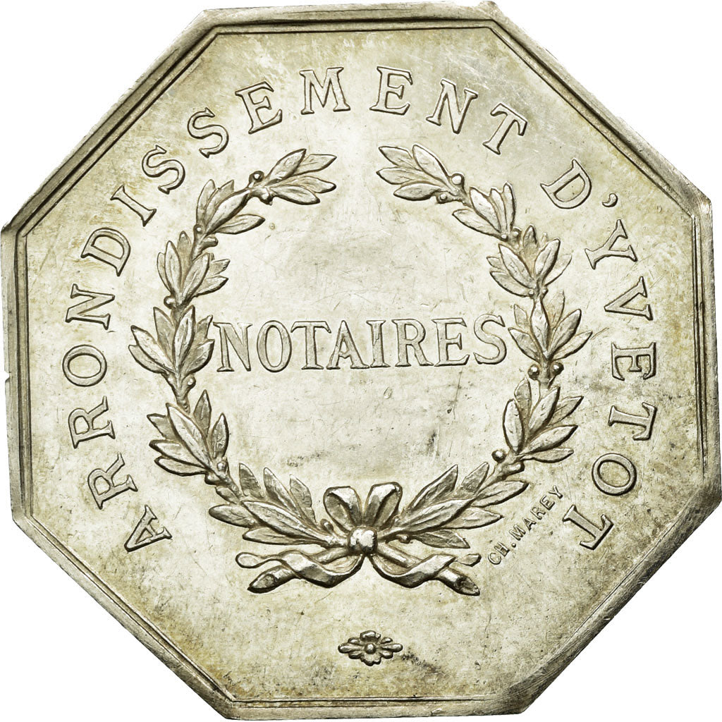 France, Token, Notaires de l'Arrondissement d'Yvetot, MS(60-62), Silver