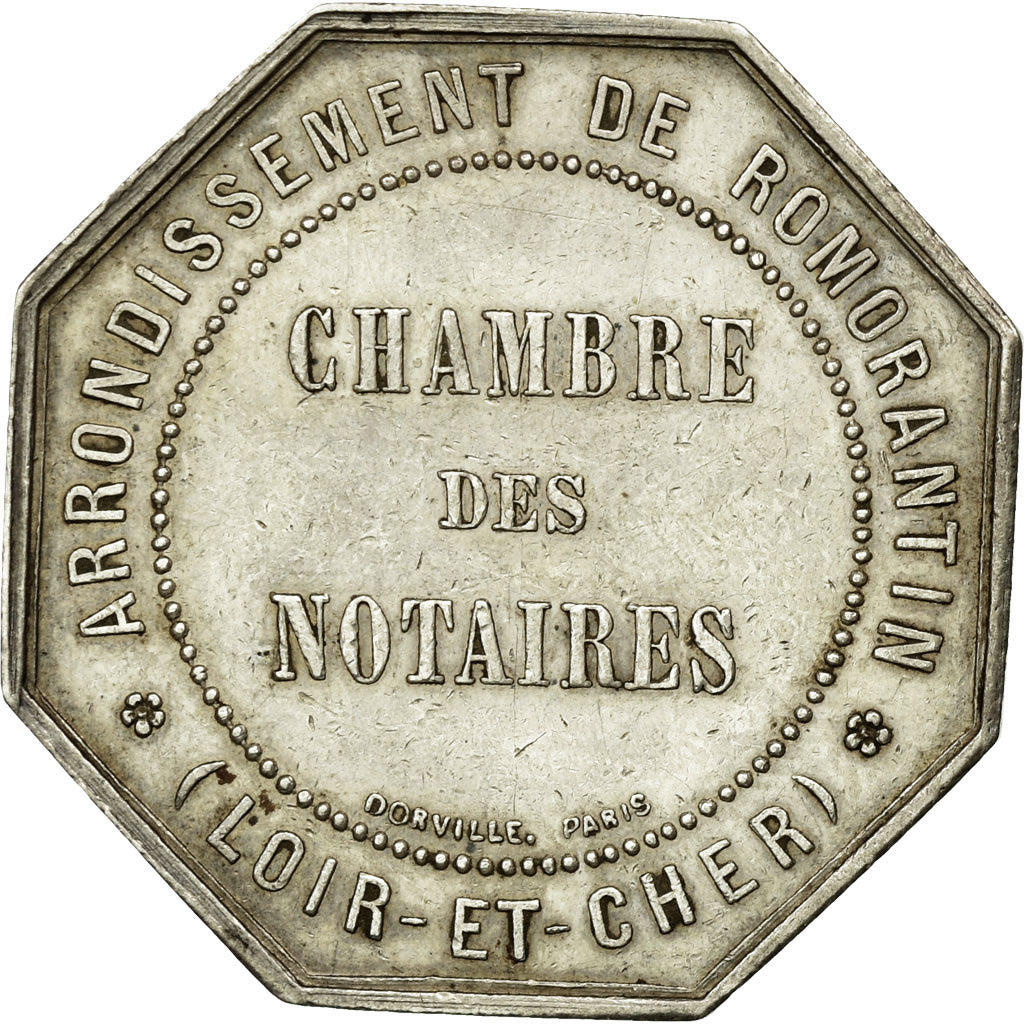 Francia, Token, Notaires de l'Arrondissement de Romorantin, Loir et Cher