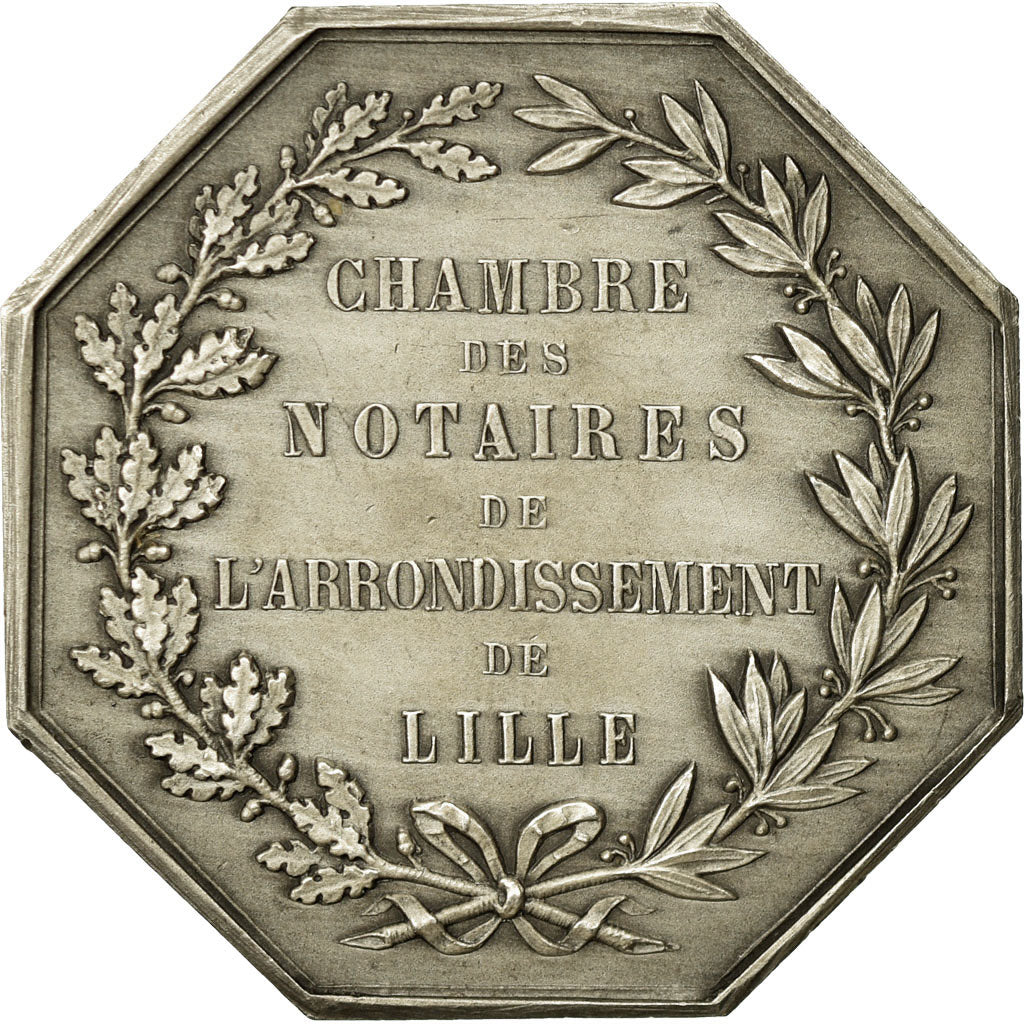 France, Token, Notaires de l'Arrondissement de Lille, MS(63), Silver