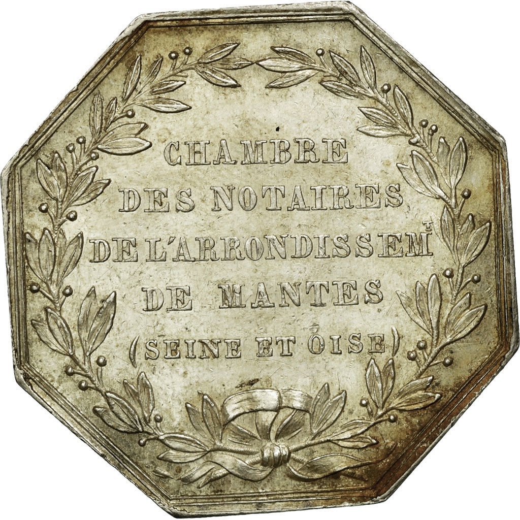 Francja, Token, Notaires de l'Arrondissement de Mantes, Seine et Oise, Undated