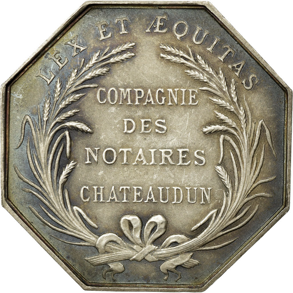 France, Token, Notaires de l'Arrondissement de Châteaudun, MS(60-62), Silver