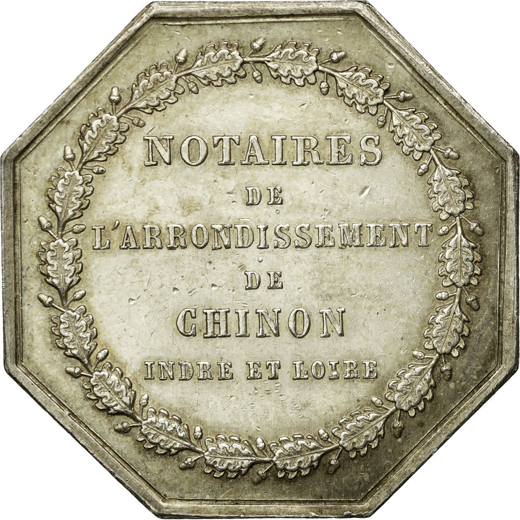 France, Jeton, Notaires de l'Arrondissement de Chinon, Indre et Loire, Caqué
