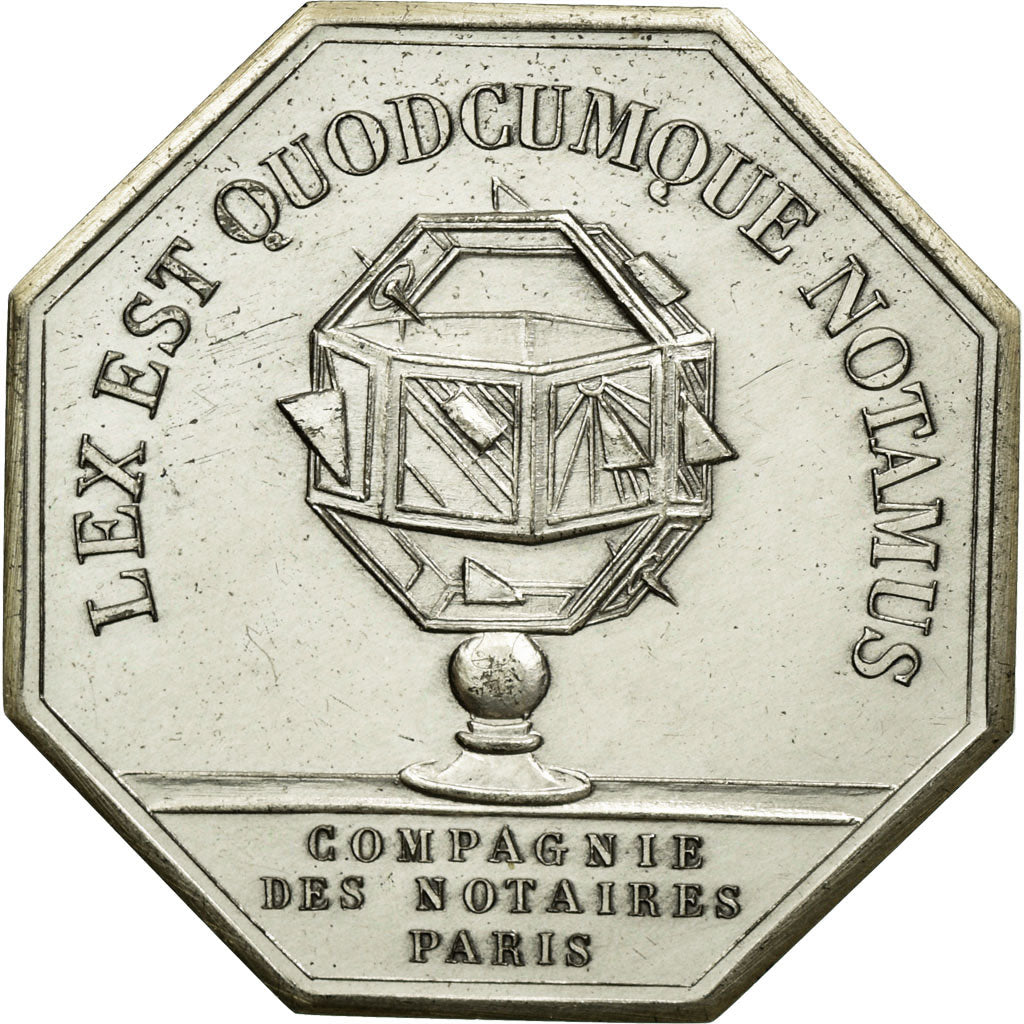 France, Jeton, Compagnie des Notaires de Paris, 1976, SPL, Argent