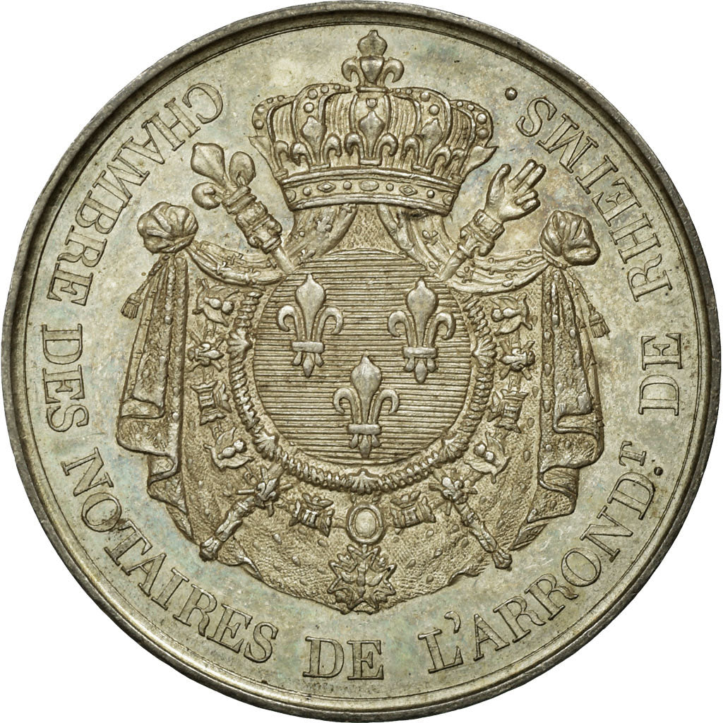 Francia, Token, Notaires de l'Arrondissement de Rheims, Marne, 1824, SPL-