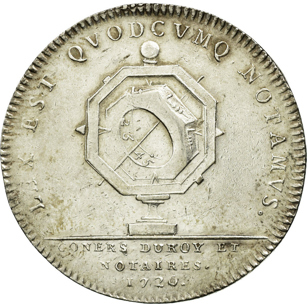 France, Token, Louis XV, Conseillers du Roi et Notaires, 1720, R.Filius