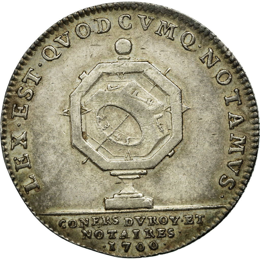 France, Token, Louis XIV, Conseillers du Roi et Notaires, 1700, AU(50-53)